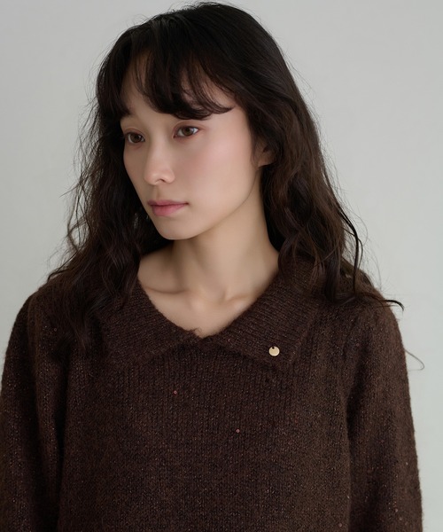 apres jour clair(アプレジュールクレア)の「【apres jour clair】ラメデザインペプラムニット(ニット/セーター・レディース・アイボリー/グレー/ブラウン系その他/ブルー・フリー/X-LARGE)」の22枚目の写真