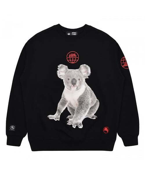 Monkey Flower(モンキーフラワー)の「共用ラブコアラルーズフィットスウェットBLACK+RED / MS1WMT03U95(スウェット・メンズ・その他・LARGE/SMALL)」の1枚目の写真