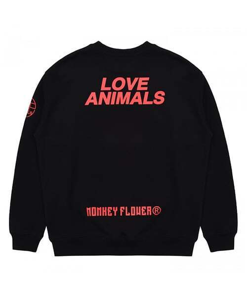 Monkey Flower(モンキーフラワー)の「共用ラブコアラルーズフィットスウェットBLACK+RED / MS1WMT03U95(スウェット・メンズ・その他・LARGE/SMALL)」の3枚目の写真