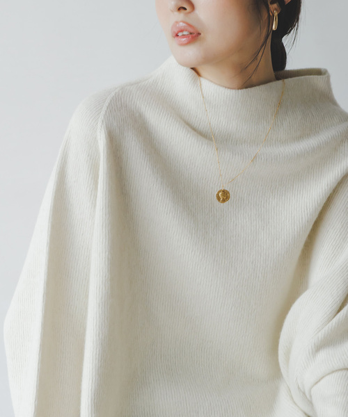 COGTHEBIGSMOKE(コグザビッグスモーク)の「COG THE BIGSMOKE/コグザビッグスモーク KORA BOTTLE NECKTOP(Tシャツ/カットソー・レディース・ホワイト/チャコールグレー・FREE)」の14枚目の写真