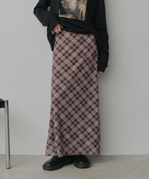 シアー チェック スカート