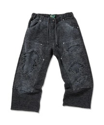 gim context（ジムコンテキスト）の「Hard Damaged Double Knee Black Denim Knit Pants（その他パンツ）」