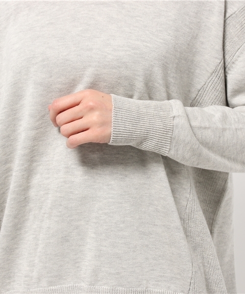 LBC（エルビーシー）の「12G コットンアクリル Vプルオーバー（ニット/セーター・レディース・イエロー/アッシュグレー/ブルー・MEDIUM/LARGE）」の6枚目の写真