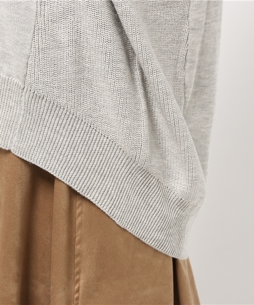 LBC（エルビーシー）の「12G コットンアクリル Vプルオーバー（ニット/セーター・レディース・イエロー/アッシュグレー/ブルー・MEDIUM/LARGE）」の7枚目の写真