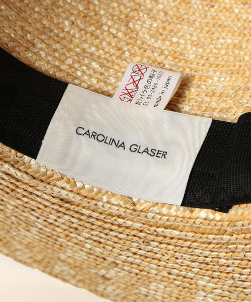 CAROLINA GLASER（カロリナ グレイサー）の「▼【予約】【MEG着用】CAROLINA GLASER / 麦キャノチェ カンカン帽（ハット・レディース・ベージュ・ONE SIZE）」の3枚目の写真