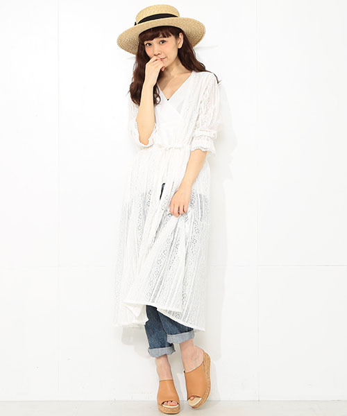CAROLINA GLASER（カロリナ グレイサー）の「▼【予約】【MEG着用】CAROLINA GLASER / 麦キャノチェ カンカン帽（ハット・レディース・ベージュ・ONE SIZE）」の4枚目の写真