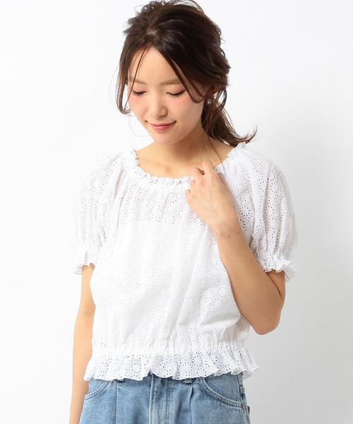 Another Edition（アナザーエディション）の「アイレットパフスリーブブラウス/ AEBFC  アイレット PUFF BL◆（シャツ/ブラウス・レディース・オフホワイト/レッド・フリー）」の16枚目の写真