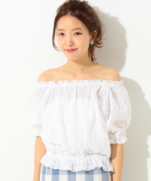Another Edition（アナザーエディション）の「アイレットパフスリーブブラウス/ AEBFC  アイレット PUFF BL◆（シャツ/ブラウス・レディース・オフホワイト/レッド・フリー）」の17枚目の写真