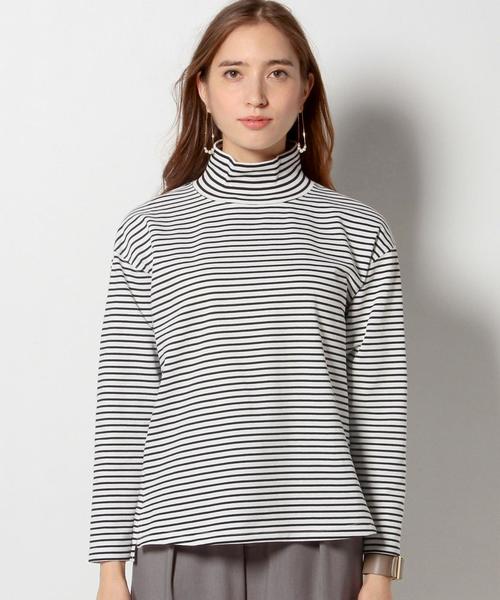 JANE SMITHカットソー JANESMITH（ジェーンスミス）の「JANE SMITH ボーダー ハイネック
