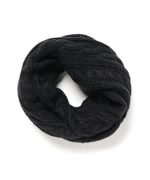 WEGO（ウィゴー）の「WEGO/ケーブルスヌード（ネックウォーマー/スヌード・メンズ・ブラック/ワイン・FREE）」の4枚目の写真