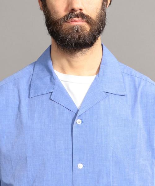 BEAUTY&YOUTH UNITED ARROWS（ビューティーアンドユースユナイテッドアローズ）の「BY カラーポプリン オープンカラー シャツ -MADE IN JAPAN- ◆（シャツ/ブラウス・メンズ・ライム/ライトブルー/ライトピンク・X-LARGE/LARGE/MEDIUM/SMALL）」の4枚目の写真