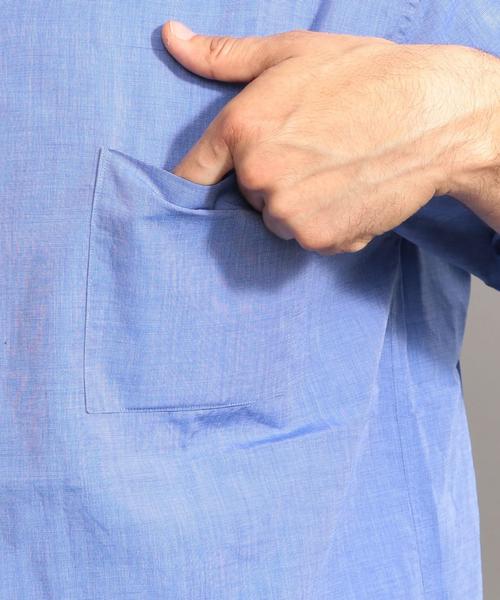 BEAUTY&YOUTH UNITED ARROWS（ビューティーアンドユースユナイテッドアローズ）の「BY カラーポプリン オープンカラー シャツ -MADE IN JAPAN- ◆（シャツ/ブラウス・メンズ・ライム/ライトブルー/ライトピンク・X-LARGE/LARGE/MEDIUM/SMALL）」の8枚目の写真