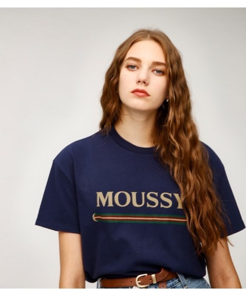 MOUSSY（マウジー）の「MOUSSY CLASSIC TSJ（Tシャツ/カットソー・レディース・ブラック/ネイビー/ワインレッド/ホワイト・FREE）」の4枚目の写真
