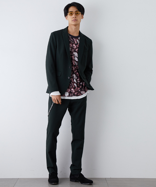 STUDIOUS(ステュディオス)の「ストーンプリントオーバーT(Tシャツ/カットソー・メンズ・ブラック/バーガンディー・1/2)」の14枚目の写真
