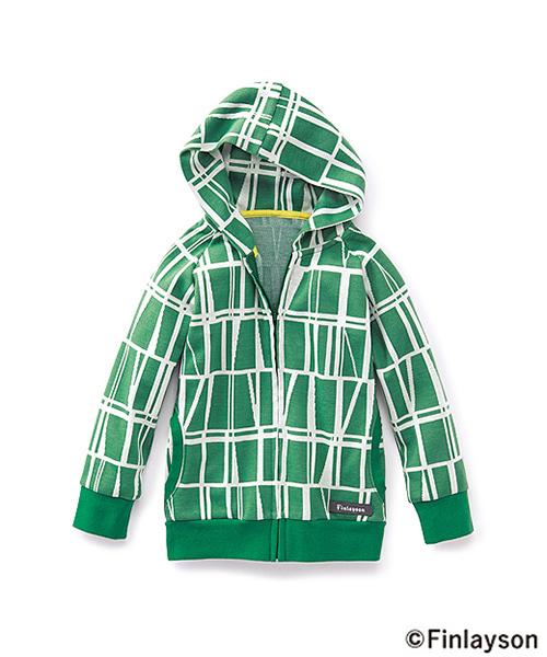 シロップ．（シロップ．）の「フィンレイソン　ジャカードジップアップパーカー〈キッズ〉（パーカー・キッズ・ブルー/グリーン/グレー・12/9/10/11/13）」の6枚目の写真