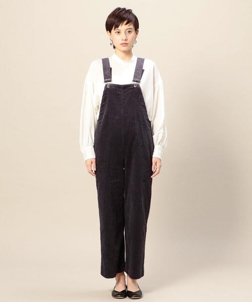 BEAUTY&YOUTH UNITED ARROWS（ビューティーアンドユースユナイテッドアローズ）の「BY コーデュロイオーバーオール ◆（サロペット/オーバーオール・レディース・マスタード/ネイビー・SMALL/MEDIUM）」の4枚目の写真