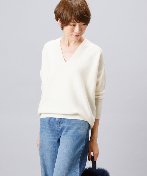 RIVE DROITE(リヴドロワ)の「W100バックボリュームプルオーバー(ニット/セーター・レディース・オフホワイト/ピンクベージュ/ライトブルー/イエロー・FREE)」の2枚目の写真