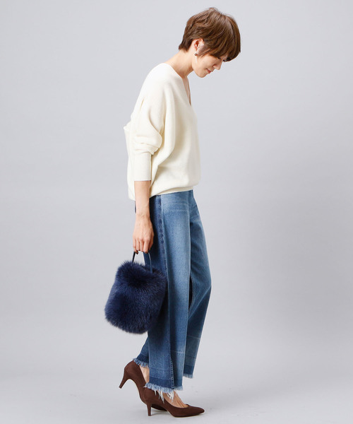 RIVE DROITE(リヴドロワ)の「W100バックボリュームプルオーバー(ニット/セーター・レディース・オフホワイト/ピンクベージュ/ライトブルー/イエロー・FREE)」の11枚目の写真