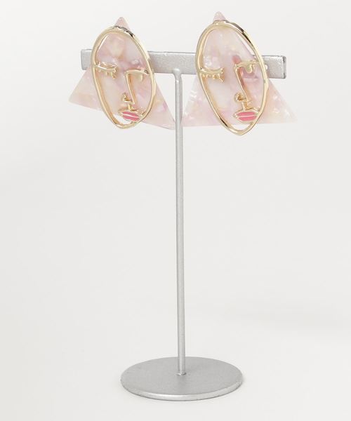 tone（トーン）の「【Eeny,meeny,miny,moe＊】visage fem pierce（ピアス（両耳用）・レディース・ホワイト/ブラウン/グレー/レッド/ピンク/その他1/その他2/その他3/ブラウン系その他・FREE）」の7枚目の写真