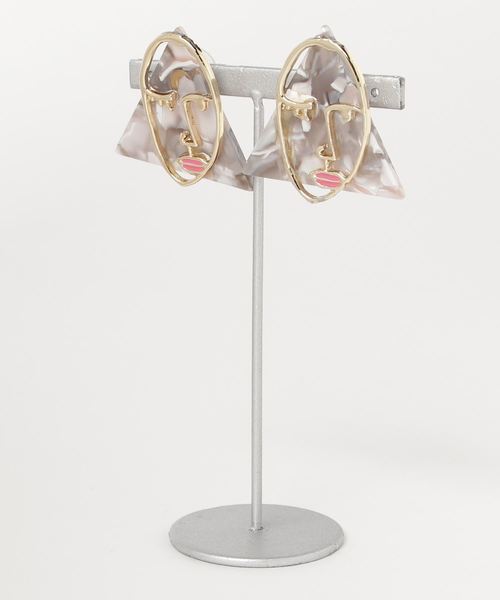tone（トーン）の「【Eeny,meeny,miny,moe＊】visage fem pierce（ピアス（両耳用）・レディース・ホワイト/ブラウン/グレー/レッド/ピンク/その他1/その他2/その他3/ブラウン系その他・FREE）」の8枚目の写真