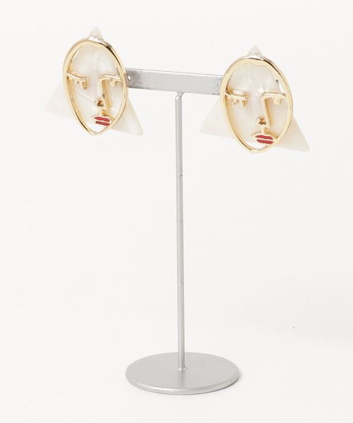 tone（トーン）の「【Eeny,meeny,miny,moe＊】visage fem pierce（ピアス（両耳用）・レディース・ホワイト/ブラウン/グレー/レッド/ピンク/その他1/その他2/その他3/ブラウン系その他・FREE）」の2枚目の写真