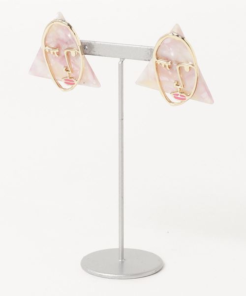 tone（トーン）の「【Eeny,meeny,miny,moe＊】visage fem pierce（ピアス（両耳用）・レディース・ホワイト/ブラウン/グレー/レッド/ピンク/その他1/その他2/その他3/ブラウン系その他・FREE）」の5枚目の写真