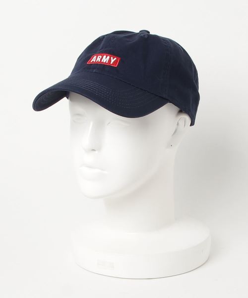 WEGO(ウィゴー)の「WEGO/ARMYボックスロゴLOWキャップ(キャップ・メンズ・ホワイト/ブラック/レッド/ベージュ/その他1/ネイビー・FREE)」の5枚目の写真