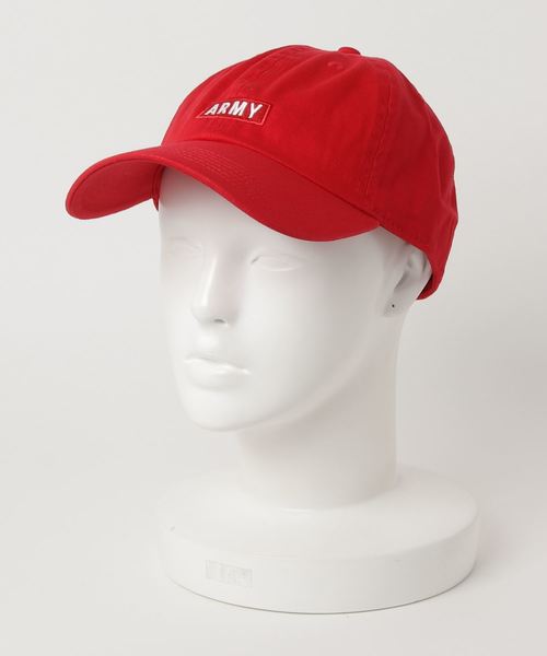 WEGO(ウィゴー)の「WEGO/ARMYボックスロゴLOWキャップ(キャップ・メンズ・ホワイト/ブラック/レッド/ベージュ/その他1/ネイビー・FREE)」の1枚目の写真