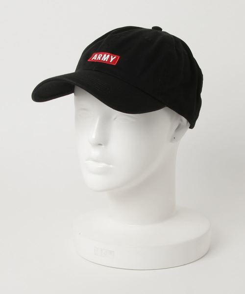 WEGO(ウィゴー)の「WEGO/ARMYボックスロゴLOWキャップ(キャップ・メンズ・ホワイト/ブラック/レッド/ベージュ/その他1/ネイビー・FREE)」の3枚目の写真