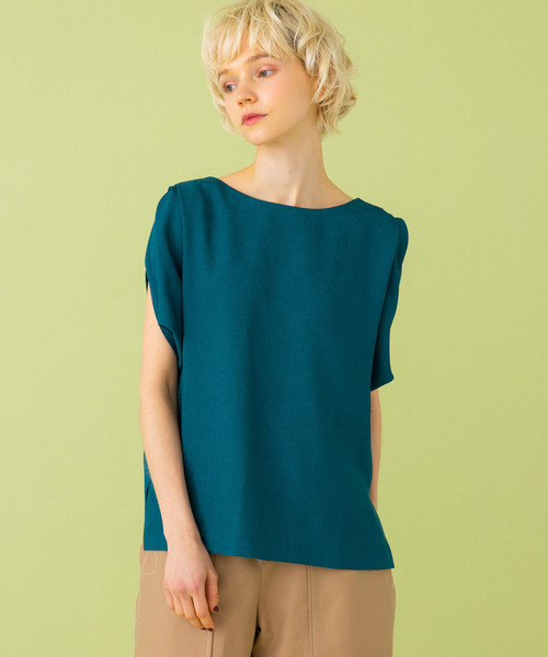 UNITED TOKYO（ユナイテッドトウキョウ）の「リネンライクタックブラウス（シャツ/ブラウス・レディース・ベージュ/グリーン/ネイビー・1）」の3枚目の写真