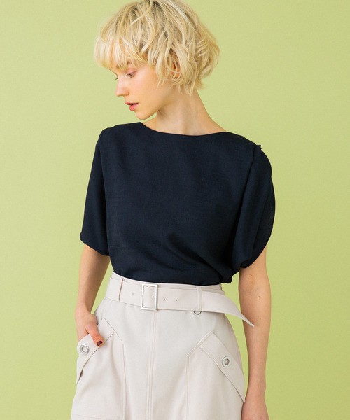 UNITED TOKYO（ユナイテッドトウキョウ）の「リネンライクタックブラウス（シャツ/ブラウス・レディース・ベージュ/グリーン/ネイビー・1）」の22枚目の写真