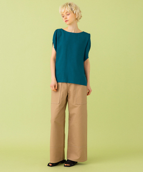 UNITED TOKYO（ユナイテッドトウキョウ）の「リネンライクタックブラウス（シャツ/ブラウス・レディース・ベージュ/グリーン/ネイビー・1）」の18枚目の写真