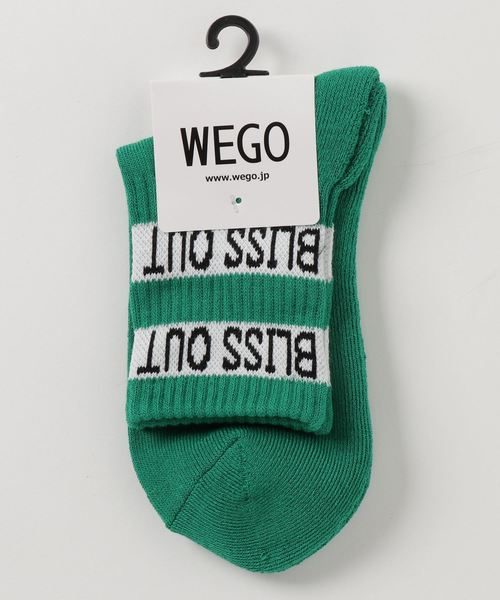 WEGO（ウィゴー）の「WEGO/BLISS OUTラインパイルソックス（ソックス/靴下・レディース・ホワイト/グリーン/ブラック・FREE）」の3枚目の写真