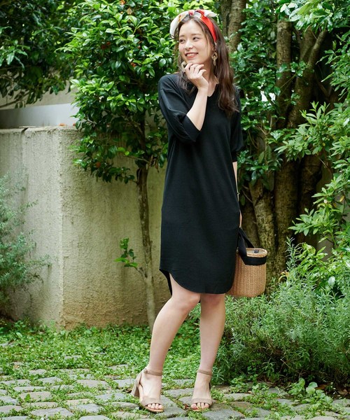 ROPE' PICNIC(ロペピクニック)の「ワッフルドルマンワンピース(ワンピース・レディース・ホワイト/ブラック・38)」の12枚目の写真
