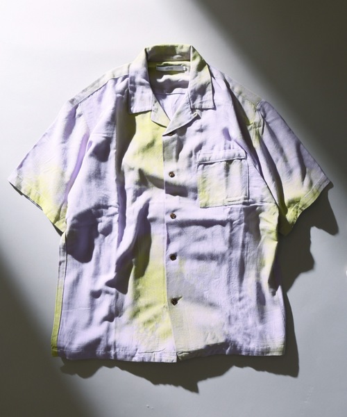 JOURNAL STANDARD relume（ジャーナルスタンダード　レリューム）の「フェードプリント オープンカラーシャツ#（シャツ/ブラウス・メンズ・ブラック/グリーン系その他/パープル系その他/ピンク系その他・M/L）」の3枚目の写真