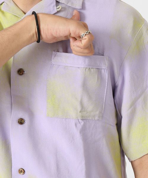 JOURNAL STANDARD relume（ジャーナルスタンダード　レリューム）の「フェードプリント オープンカラーシャツ#（シャツ/ブラウス・メンズ・ブラック/グリーン系その他/パープル系その他/ピンク系その他・M/L）」の11枚目の写真