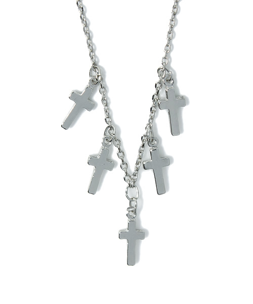 AZUL by moussy（アズールバイマウジー）の「5クロスネックレス(CARD)（ネックレス・レディース・シルバー/ゴールド系その他/ライトブラック・FREE）」の2枚目の写真