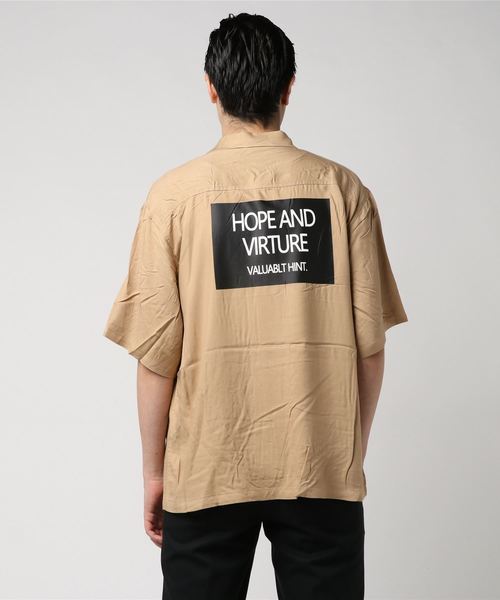 VENCEEXCHANGE（ヴァンスエクスチェンジ）の「レーヨン開襟シャツ（シャツ/ブラウス・メンズ・ブラック/ダークグリーン/ベージュ・M/L）」の7枚目の写真