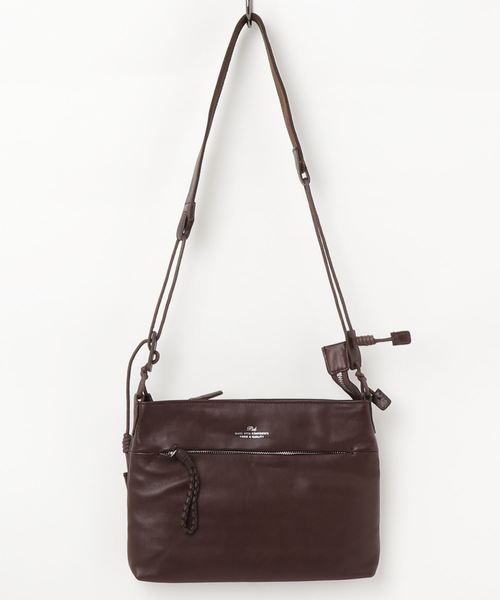 P.I.D（ピーアイディー）の「ピーアイディー【P.I.D】レザーショルダーバック（ショルダーバッグ・メンズ・ブラック/ネイビー/レッド/チョコ・フリー）」の3枚目の写真