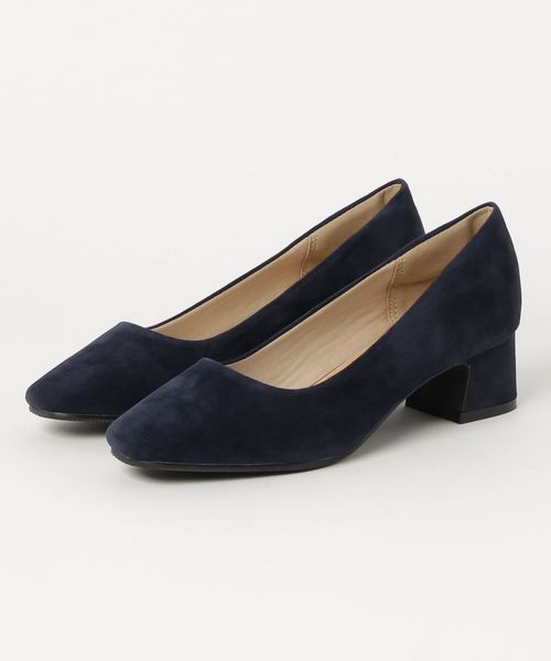 KOBE LETTUCE（コウベレタス）の「[無地/レオパード柄]内側クッション入り4cmチャンキーヒールスエードスクエアトゥパンプス＊レディース/靴/シューズ[I1648]神戸レタス（パンプス・レディース・ブラック/パープル/ネイビー/マスタード/レオパード/グレイッシュベージュ・LL/S/M/L）」の14枚目の写真