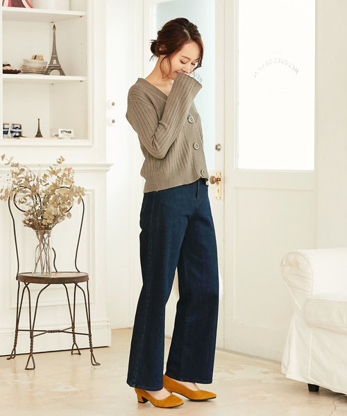 KOBE LETTUCE（コウベレタス）の「[無地/レオパード柄]内側クッション入り4cmチャンキーヒールスエードスクエアトゥパンプス＊レディース/靴/シューズ[I1648]神戸レタス（パンプス・レディース・ブラック/パープル/ネイビー/マスタード/レオパード/グレイッシュベージュ・LL/S/M/L）」の9枚目の写真