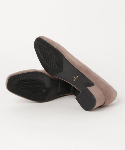 KOBE LETTUCE（コウベレタス）の「[無地/レオパード柄]内側クッション入り4cmチャンキーヒールスエードスクエアトゥパンプス＊レディース/靴/シューズ[I1648]神戸レタス（パンプス・レディース・ブラック/パープル/ネイビー/マスタード/レオパード/グレイッシュベージュ・LL/S/M/L）」の7枚目の写真