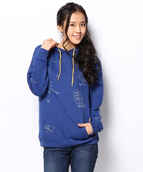 WEGO（ウィゴー）の「WEGO/グラフィティプルパーカー（パーカー・メンズ・ホワイト/杢グレー/ロイヤルブルー・MEDIUM/LARGE）」の10枚目の写真