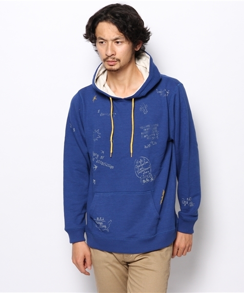 WEGO（ウィゴー）の「WEGO/グラフィティプルパーカー（パーカー・メンズ・ホワイト/杢グレー/ロイヤルブルー・MEDIUM/LARGE）」の11枚目の写真