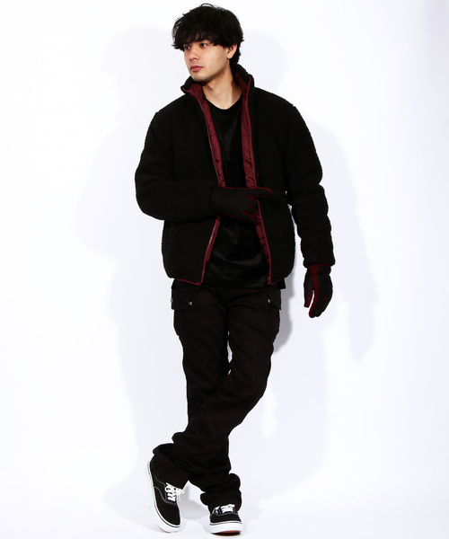 8(eight)(エイト)の「メルトン フリース 手袋 グローブ(手袋・メンズ・ブラック/ネイビー/グレー/ワイン/ブラウン・FREE)」の14枚目の写真