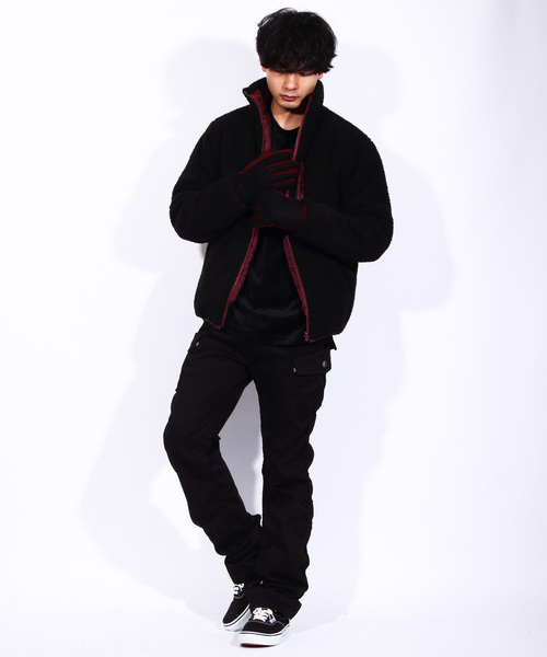 8(eight)(エイト)の「メルトン フリース 手袋 グローブ(手袋・メンズ・ブラック/ネイビー/グレー/ワイン/ブラウン・FREE)」の15枚目の写真