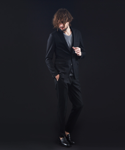 5351 POUR LES HOMMES(ゴーサンゴーイチプールオム)の「CARREMANストレッチジャケット(テーラードジャケット・メンズ・ライトグレー/ブラック・44/46/48/50)」の19枚目の写真
