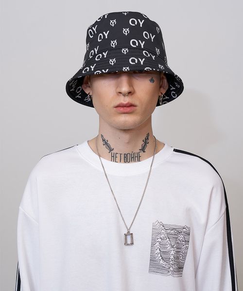 OY（オーワイ）の「総柄ロゴバケットハット（ハット・メンズ・ブラック・FREE）」の6枚目の写真