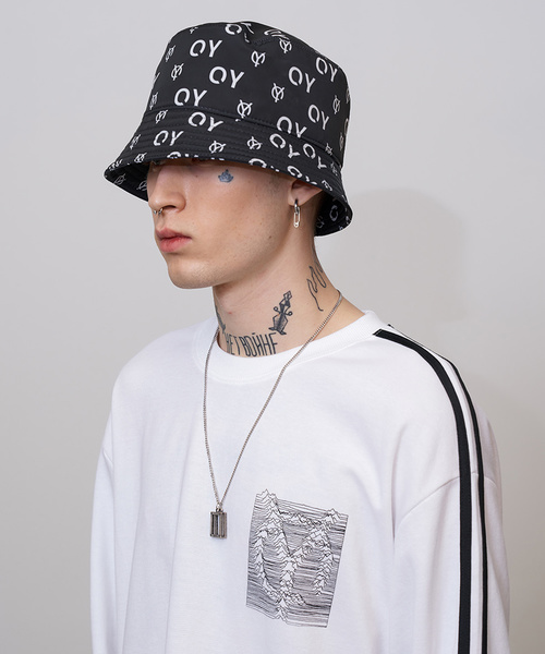 OY（オーワイ）の「総柄ロゴバケットハット（ハット・メンズ・ブラック・FREE）」の7枚目の写真