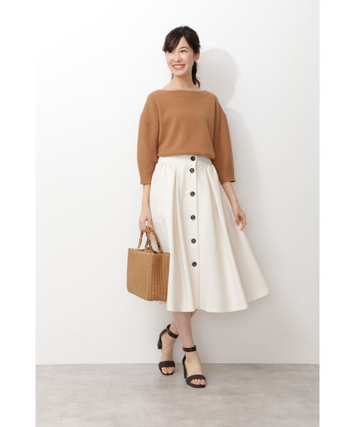 NATURAL BEAUTY BASIC（ナチュラルビューティーベーシック）の「【雑誌掲載】バンブーハンドルバスケット（ハンドバッグ・レディース・ブラック/キャメル・ﾌﾘ-）」の7枚目の写真